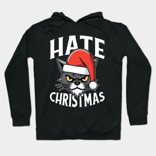 Angry Cat Hate Christmas Hoodie